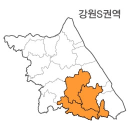 랜드맵 강원도 부동산 전자지적도 S권역(1.영월군 2.정선군 3.평창군 4.태백시)