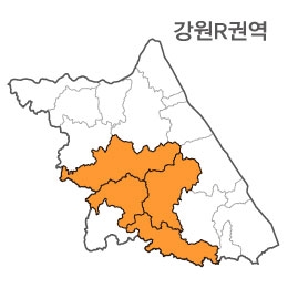 랜드맵 강원도 부동산 전자지적도 R권역(1.횡성군 2.평창군 3.홍천군 4.영월군)