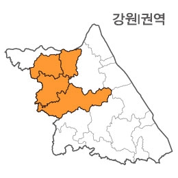 랜드맵 강원도 부동산 전자지적도 I권역(1.양구군 2.춘천시 3.홍천군 4.화천군)