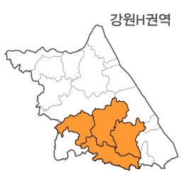 랜드맵 강원도 부동산 전자지적도 H권역(1.횡성군 2.평창군 3.정선군 4.영월군)