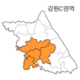 랜드맵 강원도 부동산 전자지적도 C권역(1.홍천군 2.횡성군 3.평창군 4.원주시)