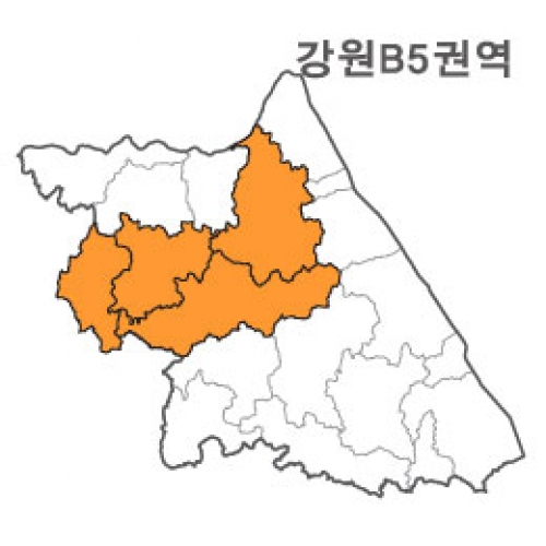 랜드맵 강원도 부동산 전자지적도 B5권역(1.춘천시 2.홍천군 3.인제시 4.경기 가평군)