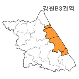 랜드맵 강원도 부동산 전자지적도 B3권역(1.속초시 2.양양군 3.강릉시 4.동해시)