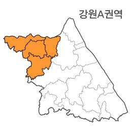 랜드맵 강원도 부동산 전자지적도 A권역(1.철원군 2.화천군 3.양구군 4.춘천시)