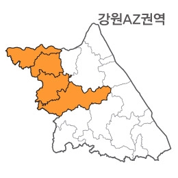 랜드맵 강원도 부동산 전자지적도 AZ권역(1.철원군 2.화천군 3.춘천시 4.홍천군)