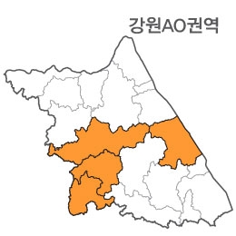 랜드맵 강원도 부동산 전자지적도 AO권역(1.강릉시 2.홍천군 3.횡성군 4.원주시)