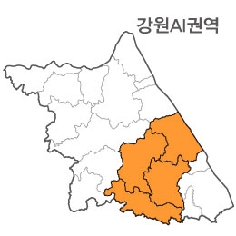 랜드맵 강원도 부동산 전자지적도 AI권역(1.강릉시 2.평창군 3.정선군 4.영월군)