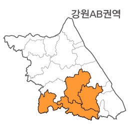 랜드맵 강원도 부동산 전자지적도 AB권역(1.원주시 2.영월군 3.정선군 4.평창군)