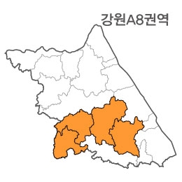 랜드맵 강원도 부동산 전자지적도 A8권역(1.원주시 2.횡성군 3.평창군 4.정선군)