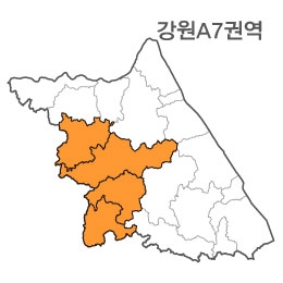 랜드맵 강원도 부동산 전자지적도 A7권역(1.원주시 2.횡성군 3.홍천군 4.춘천시)