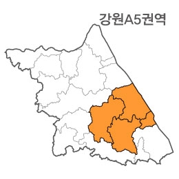 랜드맵 강원도 부동산 전자지적도 A5권역(1.강릉시 2.동해시 3.평창군 4.정선군)