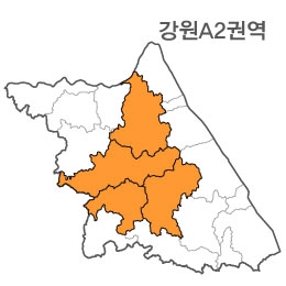 랜드맵 강원도 부동산 전자지적도 A2권역(1.횡성군 2.평창군 3.인제군 4.홍천군)