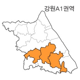 랜드맵 강원도 부동산 전자지적도 A1권역(1.횡성군 2.평창군 3.정선군 4.태백시)