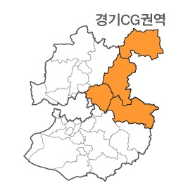 랜드맵 경기도 부동산 전자지적도 CG권역(1.가평군 2.양평군 3.남양주시 4.강원 화천)