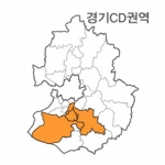 랜드맵 경기도 부동산 전자지적도 CD권역(1.용인시 2.의왕시 3.수원시 4.화성시)