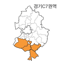 랜드맵 경기도 부동산 전자지적도 C7권역(1.화성시 2.평택시 3.안성시 4.충남 천안)