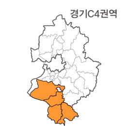 랜드맵 경기도 부동산 전자지적도 C4권역(1.화성시 2.평택시 3.충남 아산 4.충남 천안)