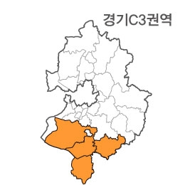 랜드맵 경기도 부동산 전자지적도 C3권역(1.화성시 2.평택시 3.안성시 4.충남 아산)