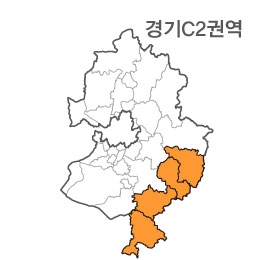 랜드맵 경기도 부동산 전자지적도 C2권역(1.여주군 2.이천시 3.안성시 4.충남 천안)