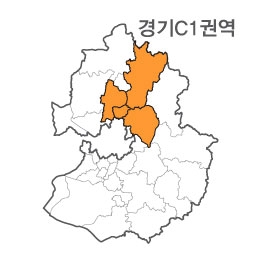 랜드맵 경기도 부동산 전자지적도 C1권역(1.의정부시 2.포천시 3.양주시 4.남양주시)