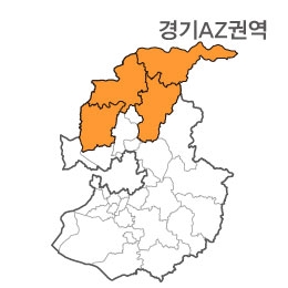 랜드맵 경기도 부동산 전자지적도 AZ권역(1.포천시 2.파주시 3.연천군 4.강원 철원)