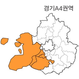 랜드맵 경기도 부동산 전자지적도 A4권역(1.안산시 2.시흥시 3.화성시 4.인천시)