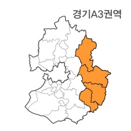 랜드맵 경기도 부동산 전자지적도 A3크기 권역(1.여주군 2.이천시 3.가평군 4.양평군)