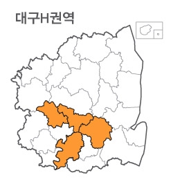 랜드맵 대구시 부동산 전자지적도 H권역(1.대구시 2.영천시 3.군위군 4.구미시)