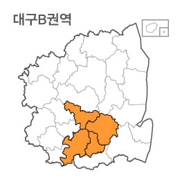 랜드맵 대구시 부동산 전자지적도 B권역(1.대구시 2.군위군 3.영천시 4.경산시)