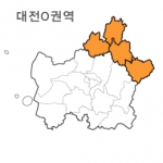 랜드맵 대전시 부동산 전자지적도 O권역(1.대전시 2.충남 금산군 3.충남 논산시 4.전북 무주군)