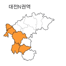 랜드맵 대전시 부동산 전자지적도 N권역(1.대전시 2.충북 옥천 3.충북 청원 4.충남 천안)