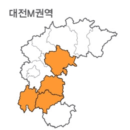 랜드맵 대전시 부동산 전자지적도 M권역(1.대전시 2.충북 옥천 3.충북 괴산 4.충북 보은)