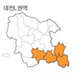 랜드맵 대전시 부동산 전자지적도 L권역(1.대전시 2.논산시 3.금산군 4.부여군)