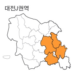 랜드맵 대전시 부동산 전자지적도 J권역(1.대전시 2.세종시 3.공주시 4.논산시)