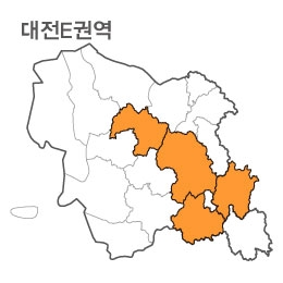 랜드맵 대전시 부동산 전자지적도 E권역(1.대전시 2.예산군 3.공주시 4.논산시)