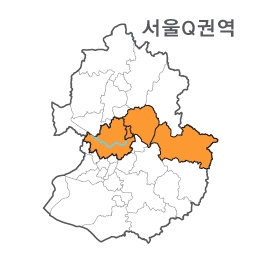 랜드맵 서울시 부동산 전자지적도 Q권역(1.서울시 2.구리시 3.남양주시 4.양평군)