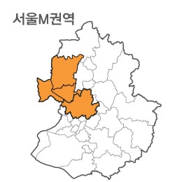 랜드맵 서울시 부동산 전자지적도 M권역(1.서울시 2.김포시 3.파주시 4.고양시)