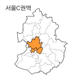 랜드맵 서울시 부동산 전자지적도 C권역(1.서울시 2.성남시 3.과천시 4.안양시)