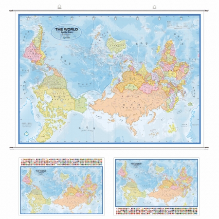 거꾸로 세계지도 족자