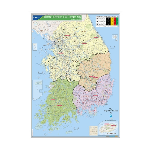 [상권/지점관리] 마트 권역별 지점 위치 표시 - 나우맵 맞춤 지도제작 문의