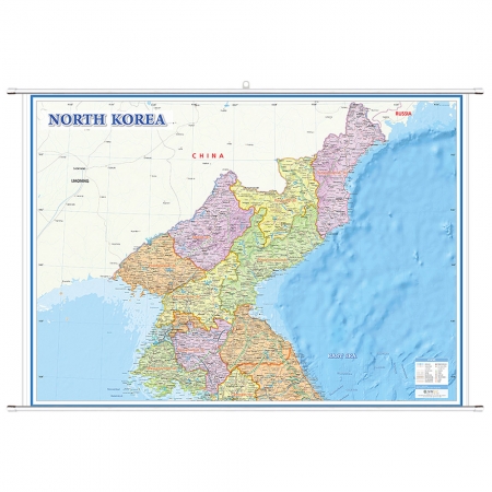 북한지도 4종시리즈 (한글판/영문판) 족자