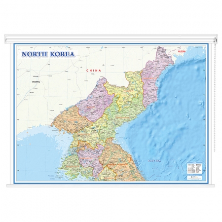 북한지도 4종시리즈 (한글판/영문판) 롤스크린