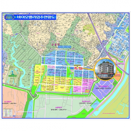 [분양사무소] 화성시 바이오밸리 입주 현황도 - 나우맵 맞춤 지도제작 문의