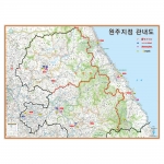 [상권/지점관리] 강원도 지점 표시 상권망도 - 나우맵 맞춤 지도제작 문의