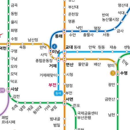 지하철 노선도 (한글/영문/중국어) 4종 시리즈 코팅