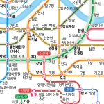 지하철 노선도 (한글/영문/중국어) 4종 시리즈 롤스크린