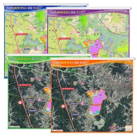 원삼면 SK하이닉스 개발계획도 - 항공사진/토지용도 롤스크린 205x185cm