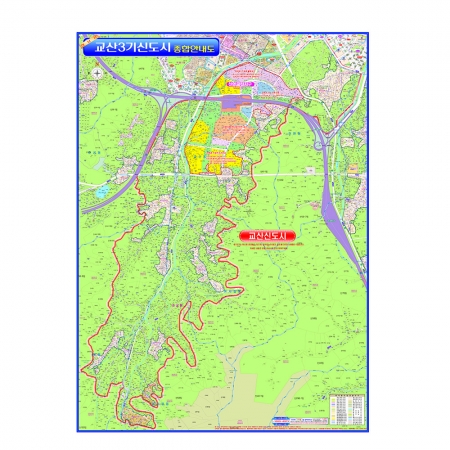 3기신도시 하남 교산지구 지번지도 코팅