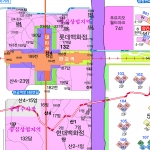 판교신도시 개발계획도 코팅