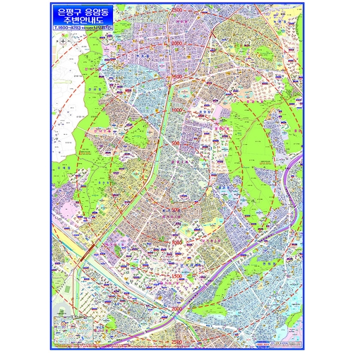 [배달] 소재지 중심 반경표시 상권망도 - 나우맵 맞춤 지도제작 문의